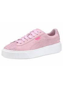 Puma, Damen Sneaker 'Suede Plattform Street 2', Rosa / Wei&szlig;