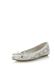 Dune LONDON, Damen - Slipper 'HARPSS', Basaltgrau / Schwarz / Silber / Naturwei&szlig;