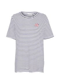 Pieces, Damen T-Shirt 'MERCY', Taubenblau / Wei&szlig;