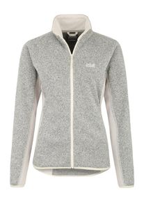 Jack Wolfskin, Damen Strickjacke 'ELK LODGE', Creme / Graumeliert
