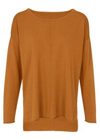 Heine, Damen Rundhalspullover, Camel