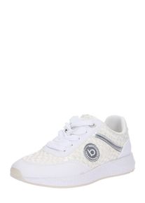 Bugatti, Damen Sneaker 'Pump', Silber / Wei&szlig;
