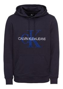 Calvin Klein Jeans, Herren Sweatshirt 'TOWELING MONOGRAM', Blau / Nachtblau / Wei&szlig;