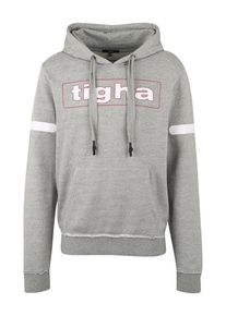 tigha, Herren Sweatshirt 'AKIO', Grau / Rot / Wei&szlig;