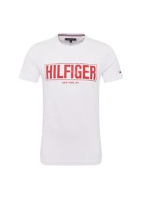 Tommy Hilfiger, Herren Shirt, Rot / Wei&szlig;