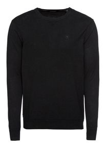 Scotch & Soda SCOTCH & SODA, Herren Pullover 'Classic cotton melange crewneck pullover', Schwarz