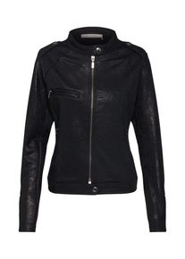 monari, Damen Jacke 'Jersey Lackdruck', Schwarz