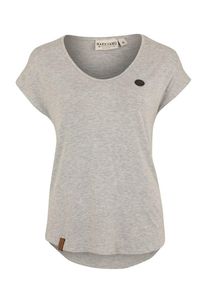 Naketano, Damen Shirt 'Falscher Smiley', Graumeliert