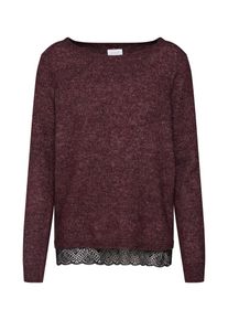 Vila, Damen Pullover, Bordeaux / Schwarz