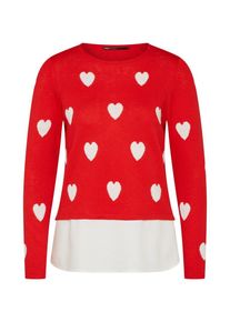 Only, Damen Pullover, Rot / Wei&szlig;