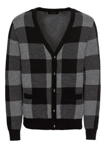 THE KOOPLES, Herren Softer Cardigan, Grau / Schwarz