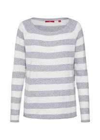 s.Oliver RED LABEL, Damen Pullover, Grau / Wei&szlig;