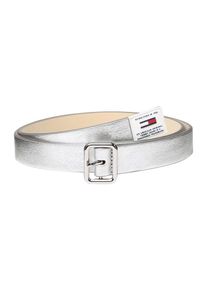 Tommy Jeans, Damen G&uuml;rtel 'FLAG BELT 2.5', Silber