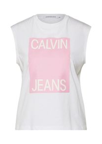 Calvin Klein Jeans, Damen Top, Wei&szlig;