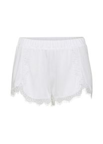 NA-KD, Damen Hose 'Overlapped Lace Detailed Shorts', Wei&szlig;