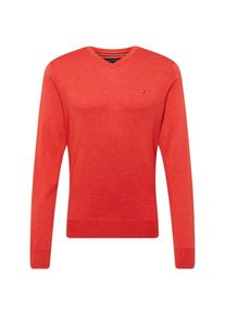 Tommy Hilfiger, Herren Sweatshirt 'COTTON SILK V NECK', Rot
