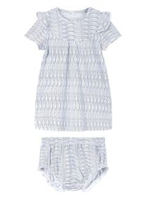 name it, M&auml;dchen Multipack Shorts und Kleid, Hellblau / Naturwei&szlig;