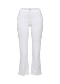 7 For All Mankind, Damen Jeans 'Cropped Boot Unrolled', Wei&szlig;