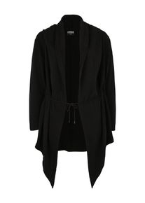 Urban Classics Curvy, Damen Strickjacke 'Ladies Hooded Sweat Cardigan', Schwarz