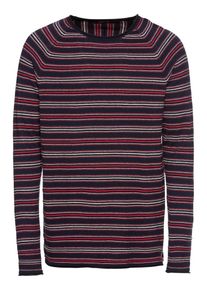 Scotch & Soda SCOTCH & SODA, Herren Pullover 'Crewneck pullover in cashmere blend quality with rolled hem', Blau / Rot / Wei&szlig;