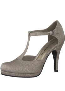 Tamaris, Damen T-Steg-Pumps, Silber