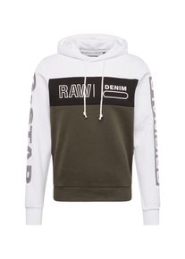 G-Star Raw, Herren Sweatshirts 'Swando block graphic hdd sw l\s', Dunkelgrau / Schwarz / Wei&szlig;
