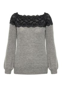 V&eacute;ro Moda VERO MODA, Damen Bluse, Graumeliert / Schwarz