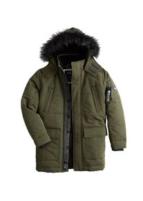 Hollister, Herren Jacke 'DOWN PARKA OLIVE (BLACK) 1CC', Oliv / Schwarz