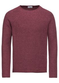 Nowadays, Herren Pullover 'The Honeycomb Crew Neck', Weinrot