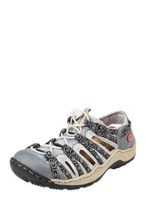 Rieker, Damen Wanderschuh, Beige / Blau / Schwarz