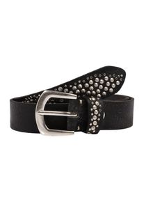 B.belt Handmade In Germany, Damen Lederg&uuml;rtel mit Nieten, Schwarz