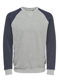 Only & Sons Only & Sons, Herren Sweatshirt, Nachtblau / Graumeliert