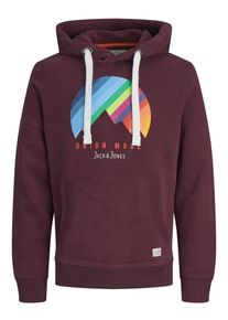 Jack & Jones JACK & JONES, Herren Sweatshirt 'Grafik', Rauchblau / Himmelblau / Gr&uuml;n / Dunkellila / Dunkelorange / Rotviolett