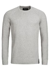 INDICODE JEANS, Herren Strickpullover 'Maxime', Hellgrau