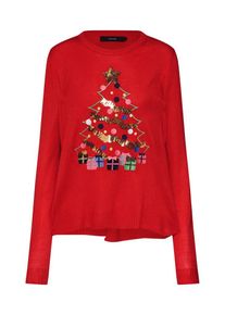 V&eacute;ro Moda VERO MODA, Damen Pullover 'VMCHRISTMAS TREE LS O-NECK BLOUSE NVL', Rot