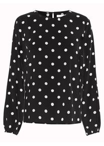 Pieces, Damen Bluse, Schwarz / Wei&szlig;