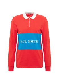 Only & Sons Only & Sons, Herren Shirt 'onsWELDON LS ZIP POLO EXP', Blau / Rot / Wei&szlig;