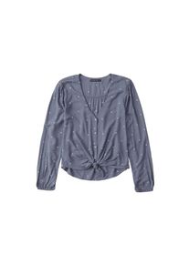 Abercrombie & Fitch Abercrombie & Fitch, Damen Bluse 'HF FLUTTER SLEEVE BLOUSE', Himmelblau