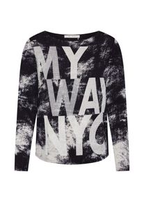 monari, Damen Pullover, Grau / Schwarz / Silber