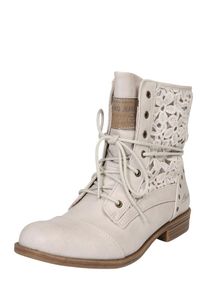 Mustang, Damen Stiefelette 'Macrame', Elfenbein