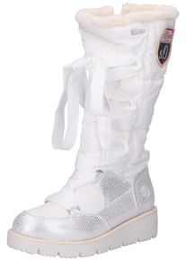 s.Oliver RED LABEL, Damen Stiefel, Silbergrau / Rot / Wei&szlig;