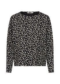 Wemoto, Damen Langarmshit 'Driver Printed', Schwarz / Perlwei&szlig;
