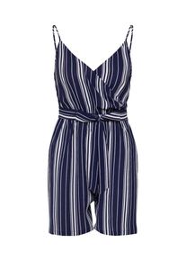 boohoo, Damen Jumpsuit, Blau / Wei&szlig;