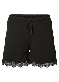 JUNAROSE, Damen Spitzen Shorts, Schwarz
