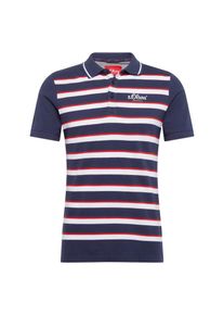 s.Oliver RED LABEL, Herren Poloshirt, Nachtblau / Rot / Wei&szlig;