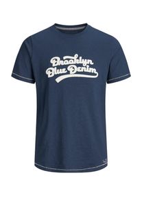 Jack & Jones JACK & JONES, Herren 'Kordsamt-Artwork' T-Shirt, Blau