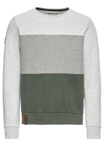 Naketano, Herren Sweatshirt, Grau / Dunkelgrau / Grasgr&uuml;n