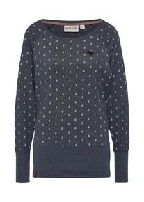 Naketano, Damen Langarmshirt, Violettblau / Wei&szlig;