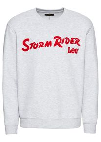 Lee, Herren Sweatshirt 'STORM RIDER SWS', Graumeliert / Rot