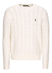 Polo Ralph Lauren, Herren Pullover 'LS CABLE CN-LONG SLEEVE-SWEATER', Eierschale